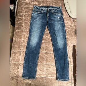 Womens silver jeans